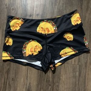 Skull Taco workout shorts